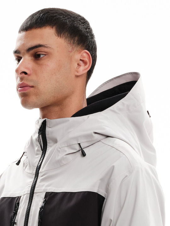 Winter Jacket Waterproof Beige/Black