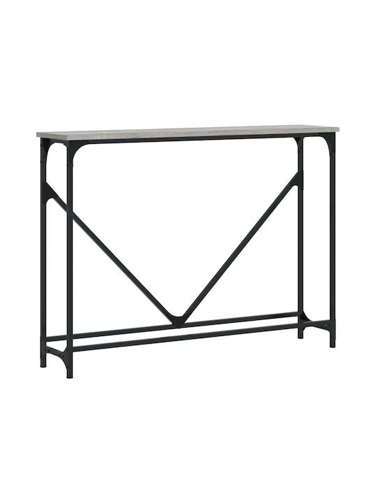 Console Table Wood & Metal Grey Sonoma L102xW22.5xH75cm