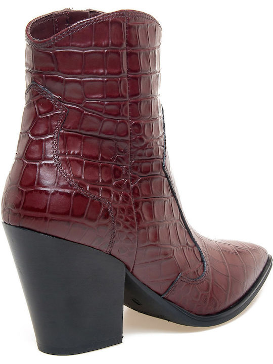 Janet & Janet Women's Ankle Boots with High Heel Burgundy