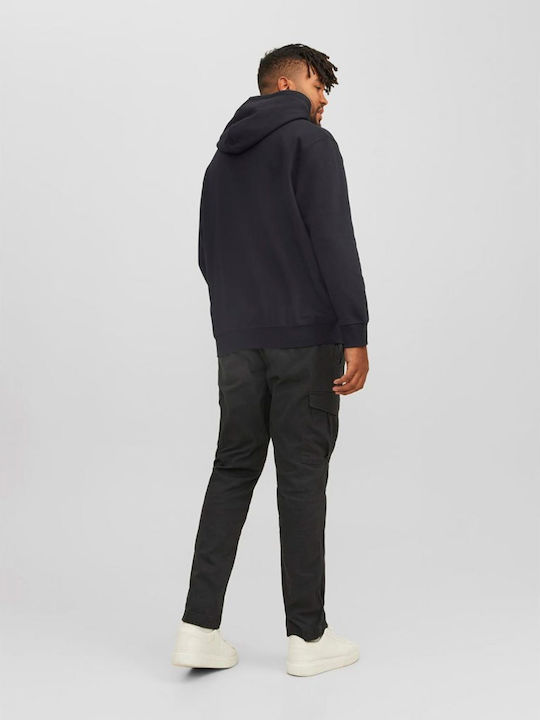 Jack & Jones Men's Sweatshirt with Hood and Pockets black