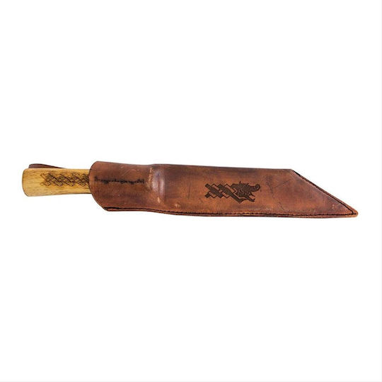 Condor Tool & Knives Norse Dragon Cuțit Negru în Husă Din Piele
