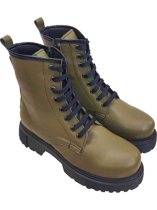 Stiefeletten Damen Grün
