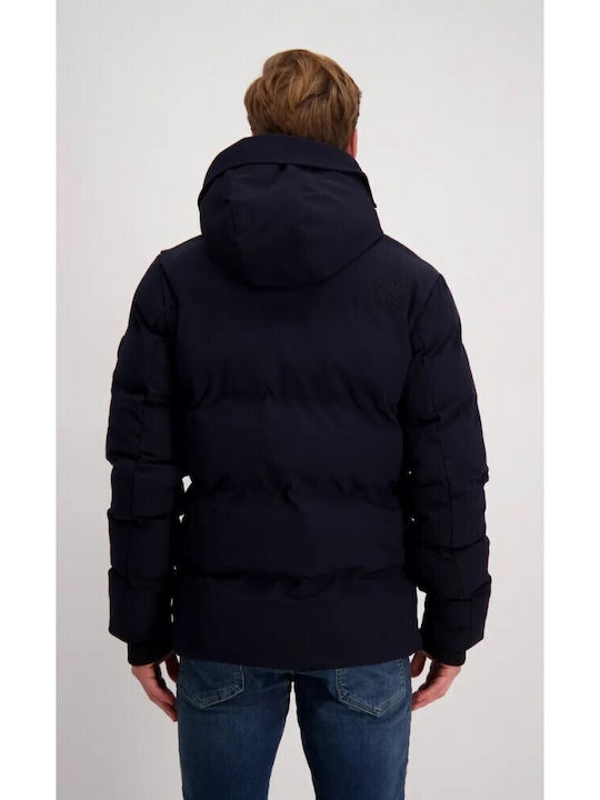 Cars Jeans Men's Winter Jacket Waterproof Blue