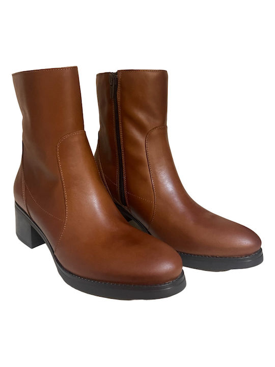 Wikers Leather Women's Ankle Boots Tabac Brown