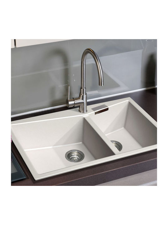 Macart Harmony NE02002 Drop-In Spüle aus Verbundgranulat B80xT50cm