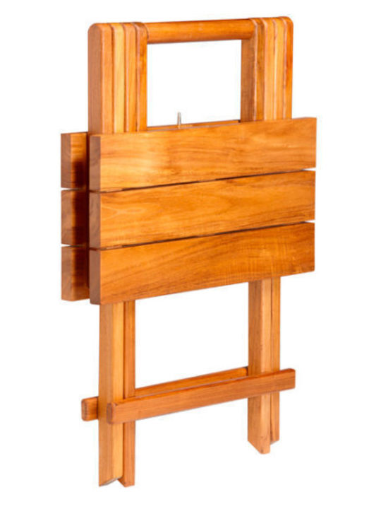 Hilfsmittel Gartentisch für Kleine Außenbereiche aus Teak Zusammenklappbar 80x60x75cm