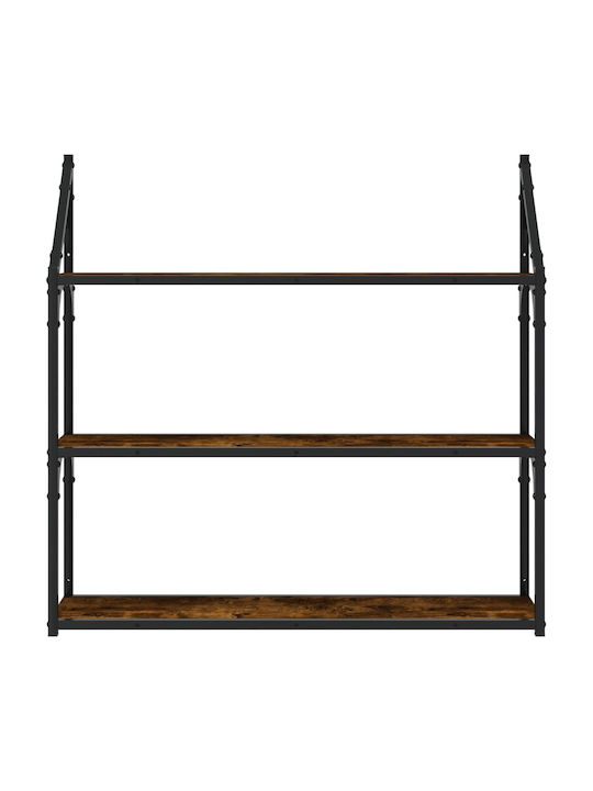 Wall Shelf Smoked Oak 80x21x78.5cm
