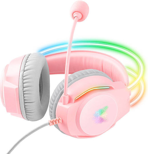 Onikuma X26 Over Ear Gaming Headset cu conexiune 3,5mm Roz