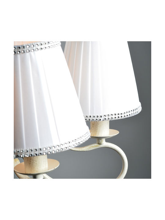 Aca Dijon Chandelier Lampshade 5xE14 White 93cm DL7615