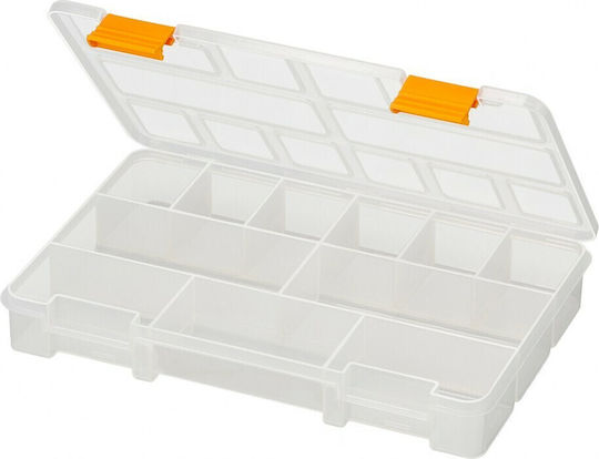 Mano 9 Classic Transparent Tool Compartment Organiser 12 Slot Transparent 23x15x3.3cm