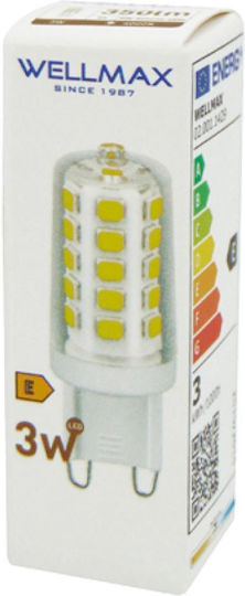 Wellmax LED Bulb 3W for Socket G9 Cool White 350lm