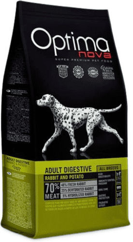 Optimanova Adult Digestive 12kg Ξηρά Τροφή χωρίς Σιτηρά για Ενήλικους Σκύλους με Πατάτες