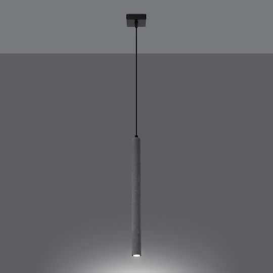 Sollux Pastelo Pendant Light Gray with Socket G9 8x8x120cm