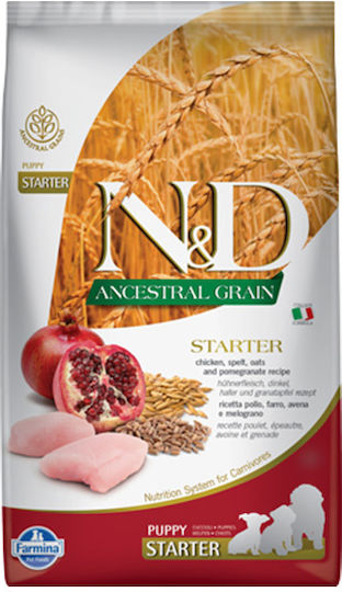 Farmina N&D Ancestral Grain Baby Starter 0.8kg Dry Food with Few Grains for Puppies with Chicken