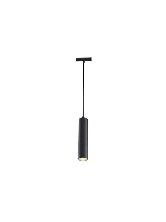 Vito Magna-S5 Κρεμαστό Φωτιστικό Μαύρο LED με Φυσικό Λευκό Φως Ράγα 30x30εκ.
