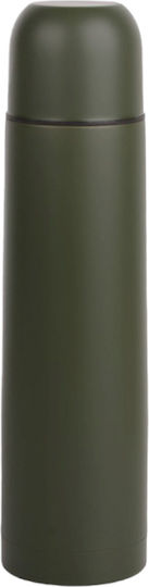 Mil-Tec Bottle Thermos Stainless Steel 1lt Green with Cap-Cup