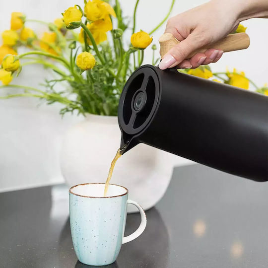 Estia Jug Thermos Glass BPA Free 1lt Black