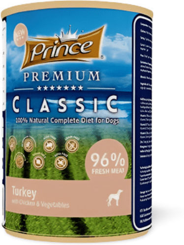 Prince Premium Classic Υγρή Τροφή Σκύλων σε Κονσέρβα με Γαλοπούλα, Κοτόπουλο και Λαχανικά χωρίς Σιτηρά 400gr