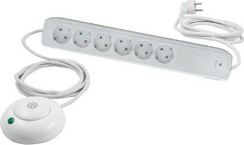 REV Multiple socket outlet 1,5m 6-fold control switch Power Strip with Surge Protection 6 Positions with Switch