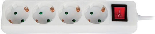 VK Lighting Power Strip 4 Positions with Switch and Cable 1.5m