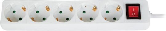 VK Lighting Power Strip 5 Positions with Switch and Cable 1.5m
