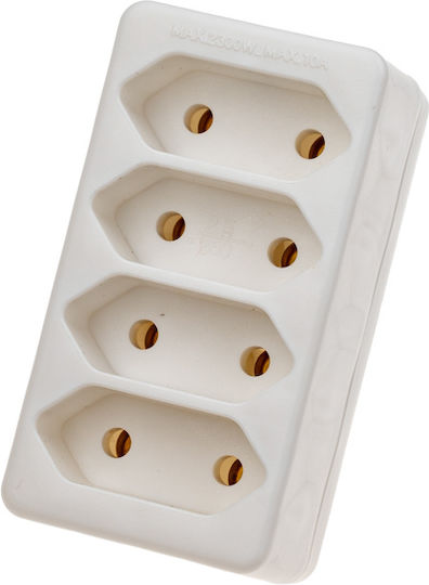 GES-011 HGI Smart T-Shaped Wall Plug 4 Positions 10pcs 02.009.0007