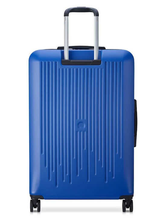 Delsey Christine Large Travel Suitcase Hard Blue with 4 Wheels Height 75cm 389482112EU