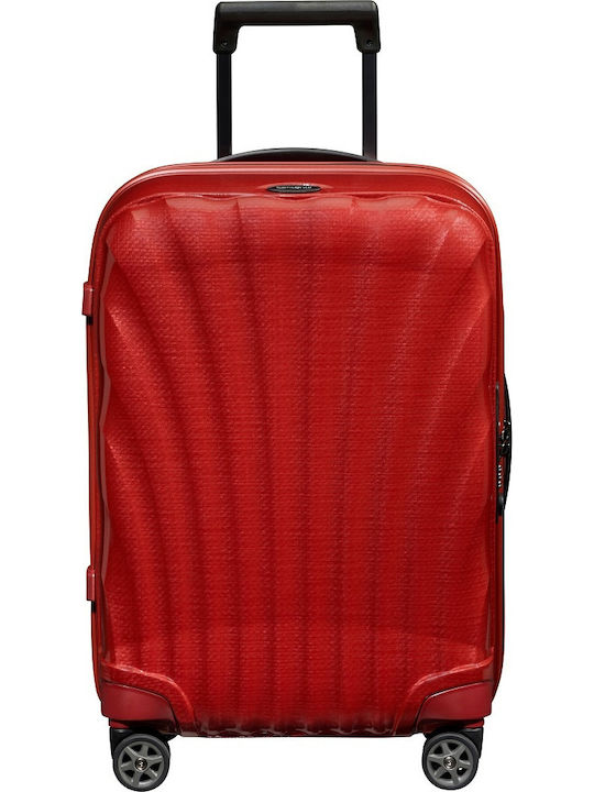 Samsonite C-LITE Куфар За Пътуване Кабинен Твърд Червен С 4 Колела Височина 55см