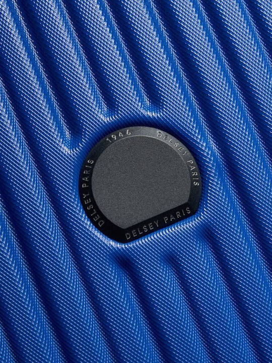 Delsey Christine Large Travel Suitcase Hard Blue with 4 Wheels Height 75cm 389482112EU