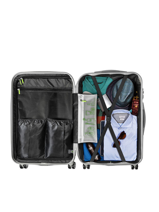 A2S World Monuments Cabin Hard Multicolour Suitcase With 4 Wheels Height 55cm