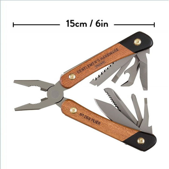 Gentlemen's Hardware Multitool Plier Kraft Πολυεργαλείο 12 εργαλείων Γκρι