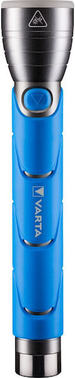 Varta Flashlight LED IPX4 with Maximum Brightness 350lm Blue