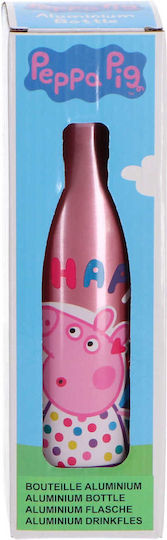 Drinking Bottle Детска бутилка за вода Peppa Pig Алуминий Розов 600мл