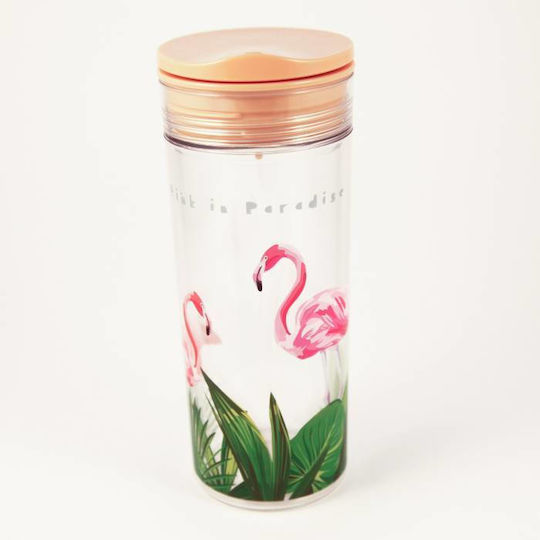 Chic Mic SlideCup Crystal Kids Water Bottle Plastic with Screw Cap Non Spill 500ml