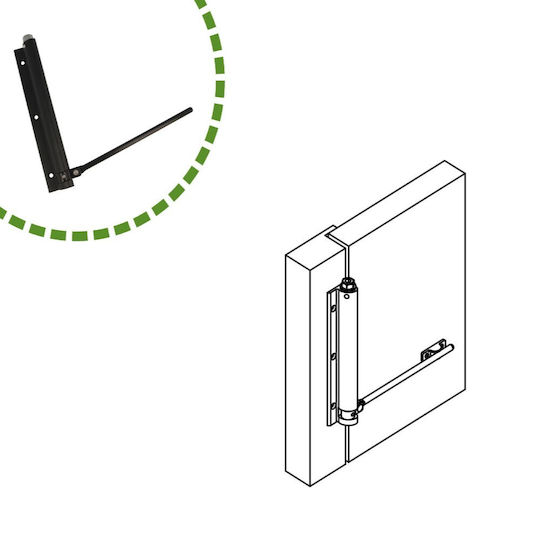 Amig Μηχανισμός Επαναφοράς για Πόρτες έως 180cm και 40kg Ασημί