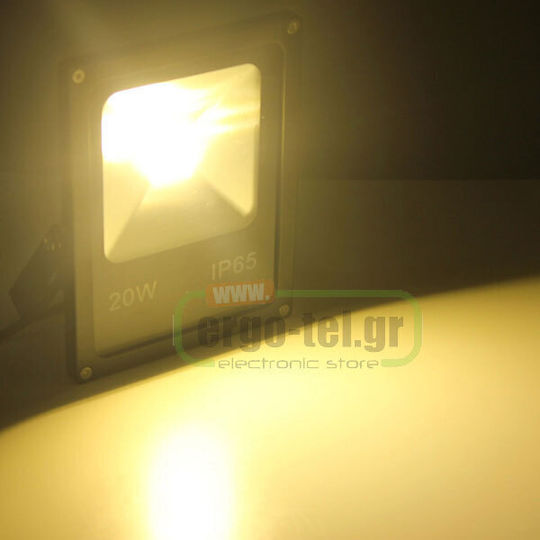 Atman Waterproof LED Floodlight 20W Warm White 3000K IP65