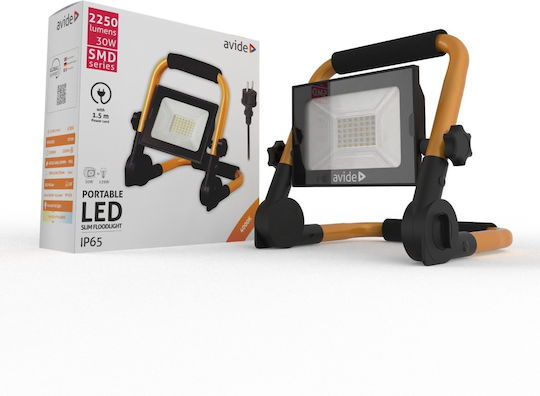 Avide Στεγανός Προβολέας LED 30W Φυσικό Λευκό 4000K IP65