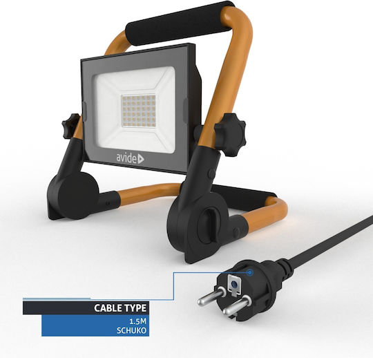Avide Στεγανός Προβολέας LED 30W Φυσικό Λευκό 4000K IP65