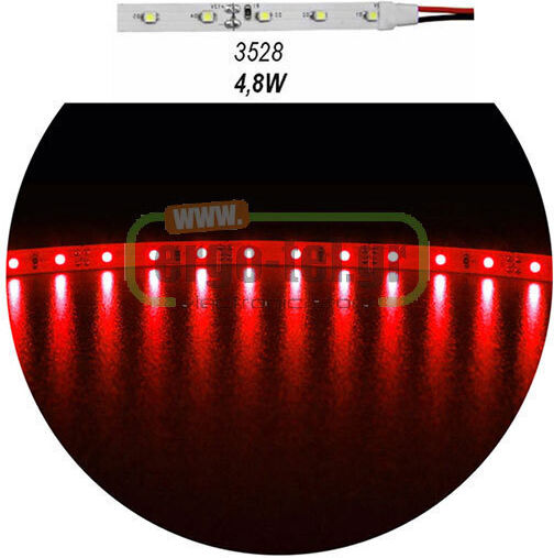 Adeleq LED-Streifen 12V Rot Licht 5m Typ SMD3528