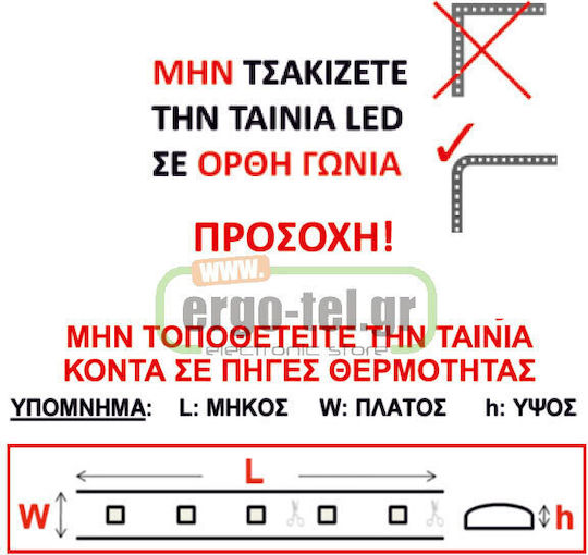 Adeleq Bandă LED 12V Verde Lumină 5m Tip SMD5050