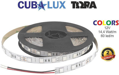Cubalux LED Streifen Versorgung 12V mit Gelb Licht Länge 5m und 60 LED pro Meter SMD5050