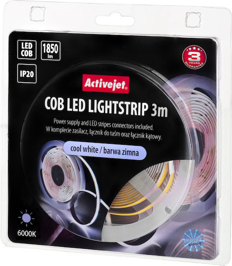 Active Jet LED-Streifen AJE-COB 12V Kaltweiß Licht 3m Typ COB