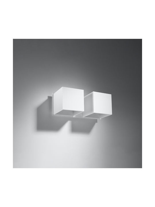 Sollux Quad 2 Modern Lamp Wall with Socket G9 White 31x14x14cm