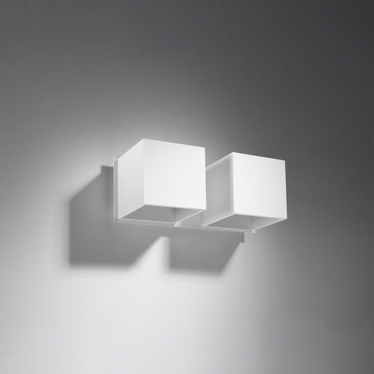 Sollux Quad 2 Modern Lamp Wall with Socket G9 White 31x14x14cm