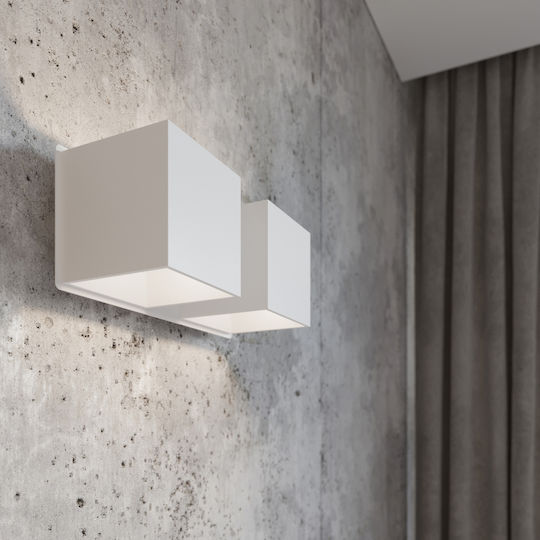 Sollux Quad 2 Modern Lamp Wall with Socket G9 White 31x14x14cm