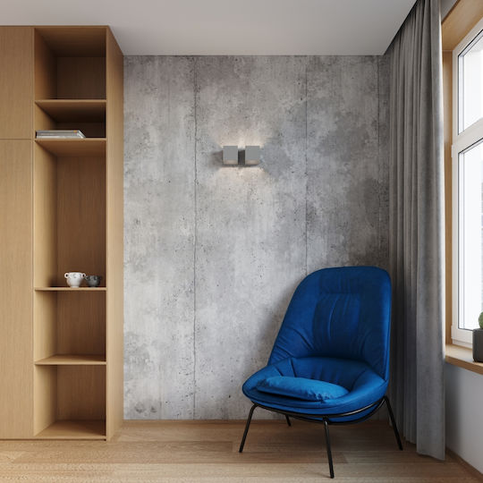 Sollux Quad 2 Modern Lamp Wall Gray 26x14x14cm