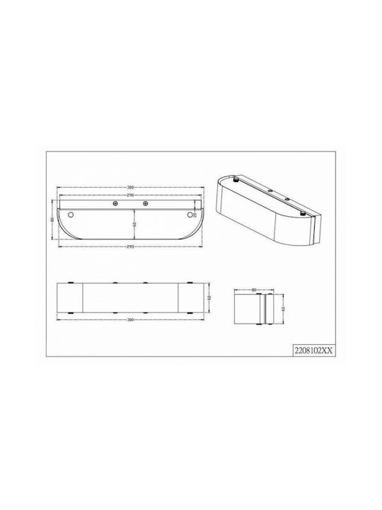 Trio Lighting Adriano Модерен Осветително тяло За стена с вграден LED 30x6см.