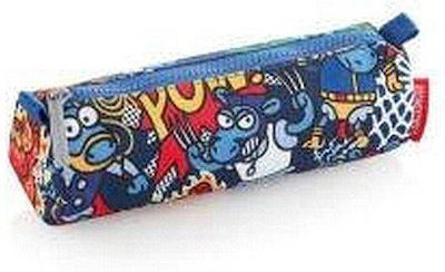 Kukuxumusu Superheroes Mix Pencil Case Barrel with 1 Compartment Blue