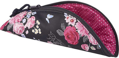 Herlitz Cocoon Ladylike Flowers Pencil Case with 1 Compartment Black