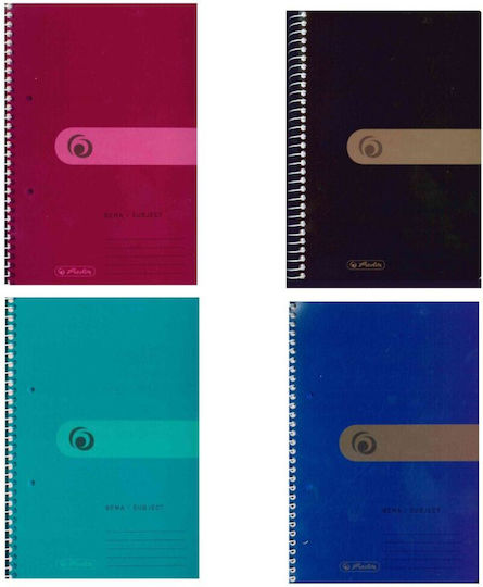 Pelikan Σπιράλ Τετράδιο Ριγέ Α4 90 Φύλλων 3 Θεμάτων Γαλάζιο